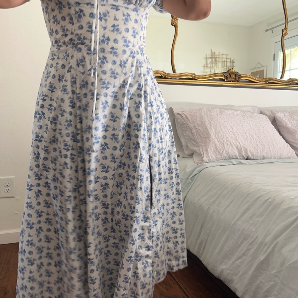 House of CB Blue Floral Midi Dress - Picture 6 of 12